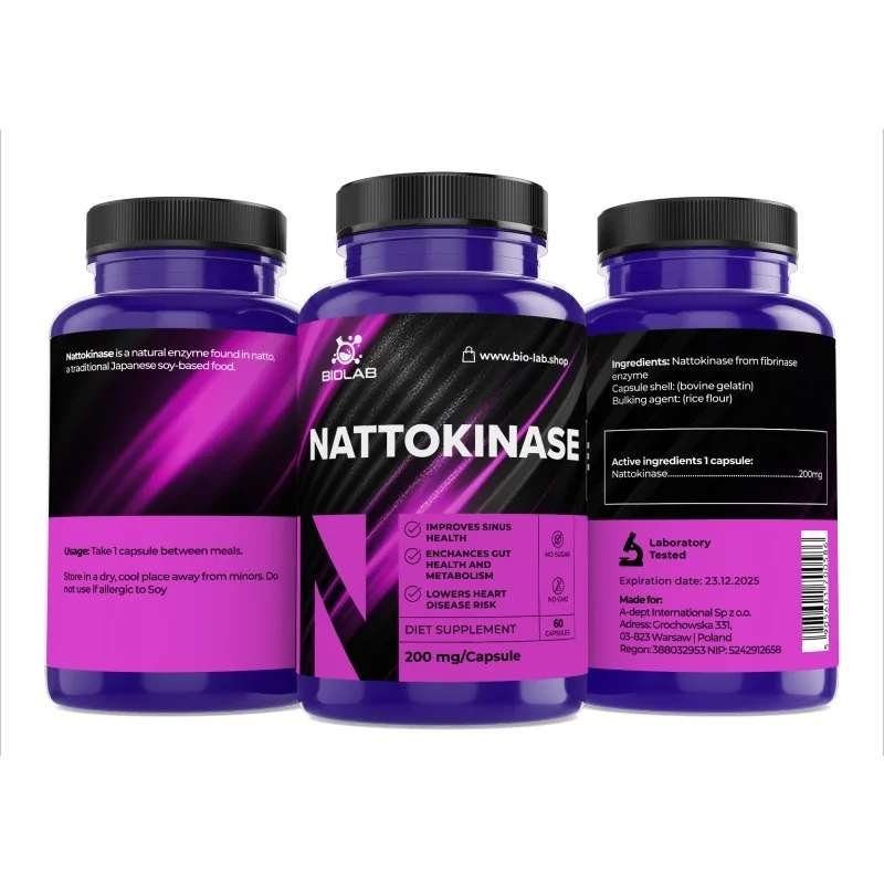 Nattokinase 200 mg, 60 caps