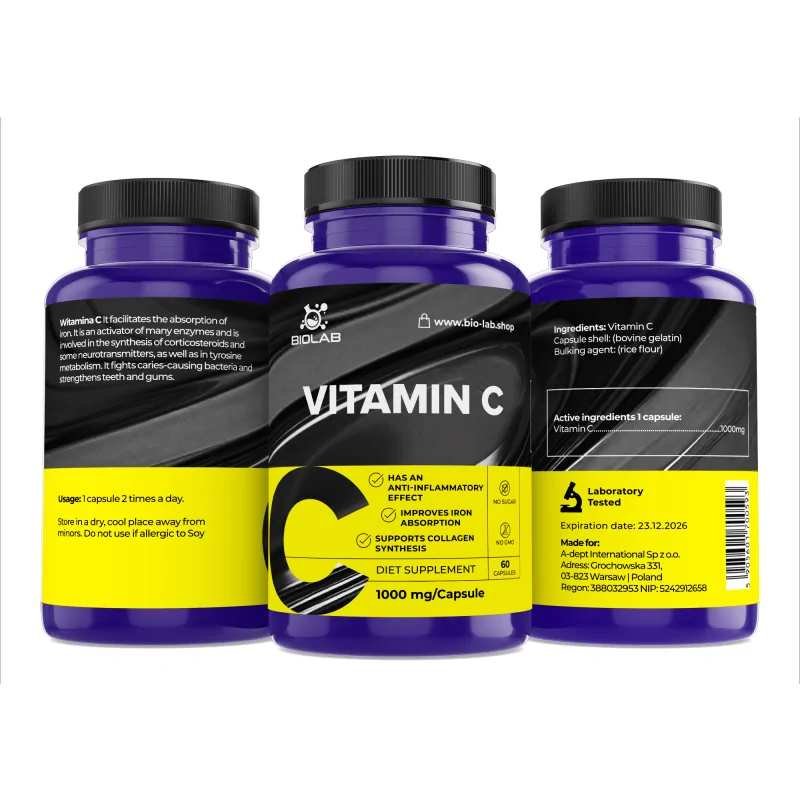Vitamin C 1000 mg, 60 caps