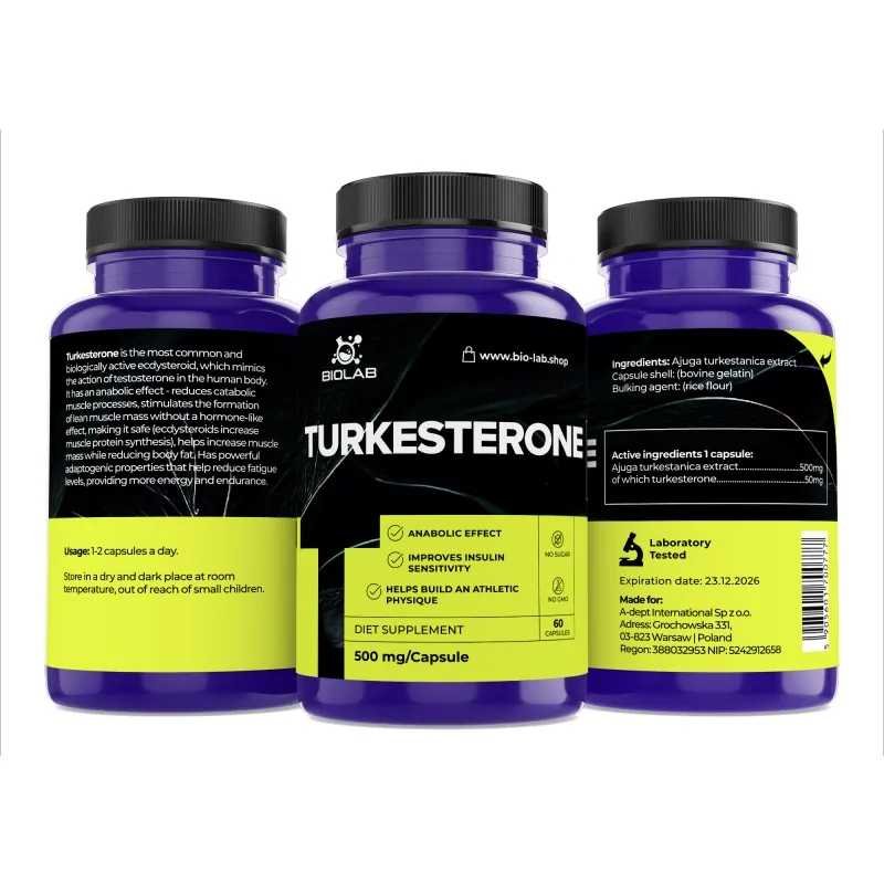 Turkesterone 500 mg, 60 caps