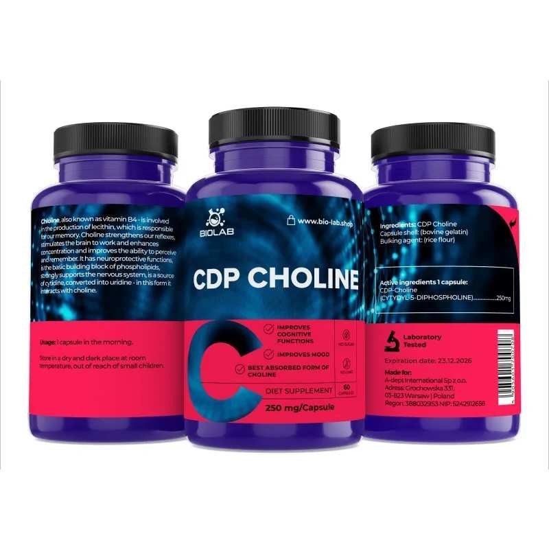 CDP choline 250 mg, 60 caps