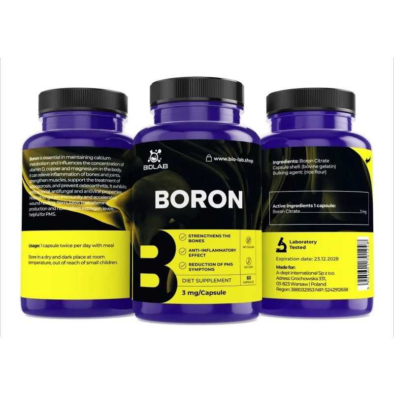 Boron 3 mg, 60 caps