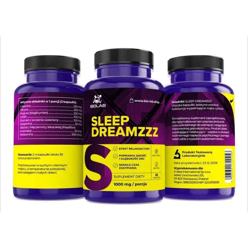 Sleep Dreamzzz 1000 mg, 60 caps - Image 2