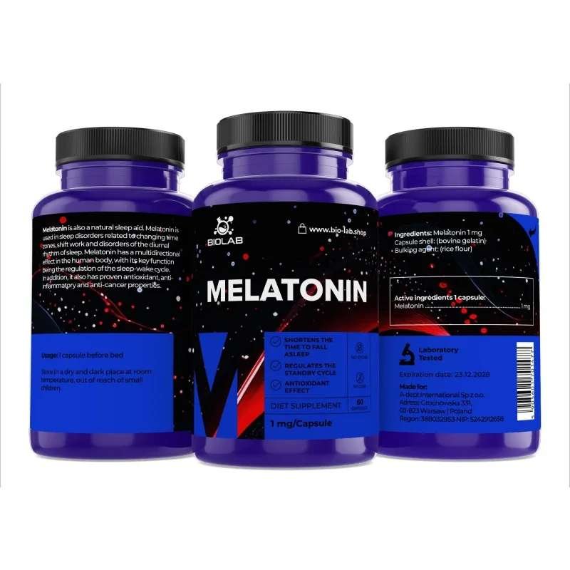 Melatonin 1 mg, 60 caps