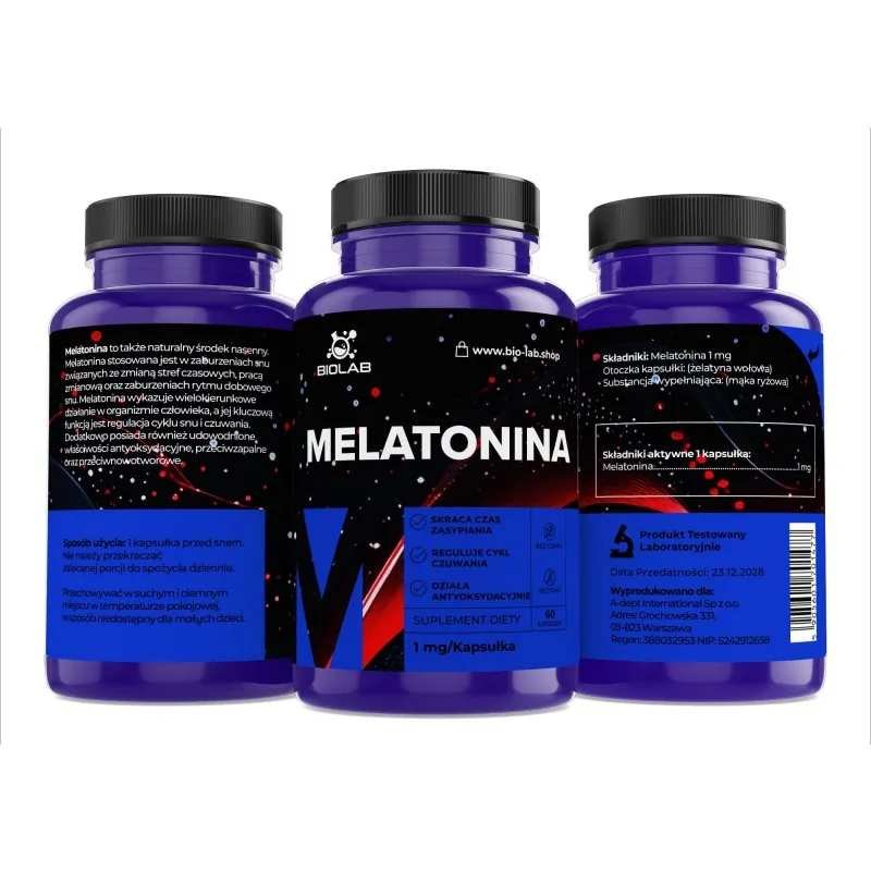 Melatonin 1 mg, 60 caps - Image 2