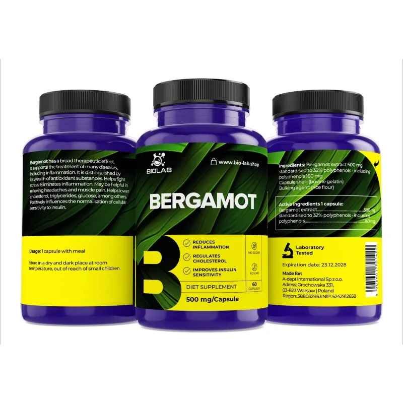 Bergamot 500 mg, 60 caps