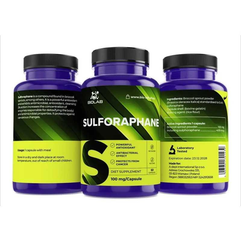 Sulforaphane standardized min. 0.4% 100 mg, 60 caps