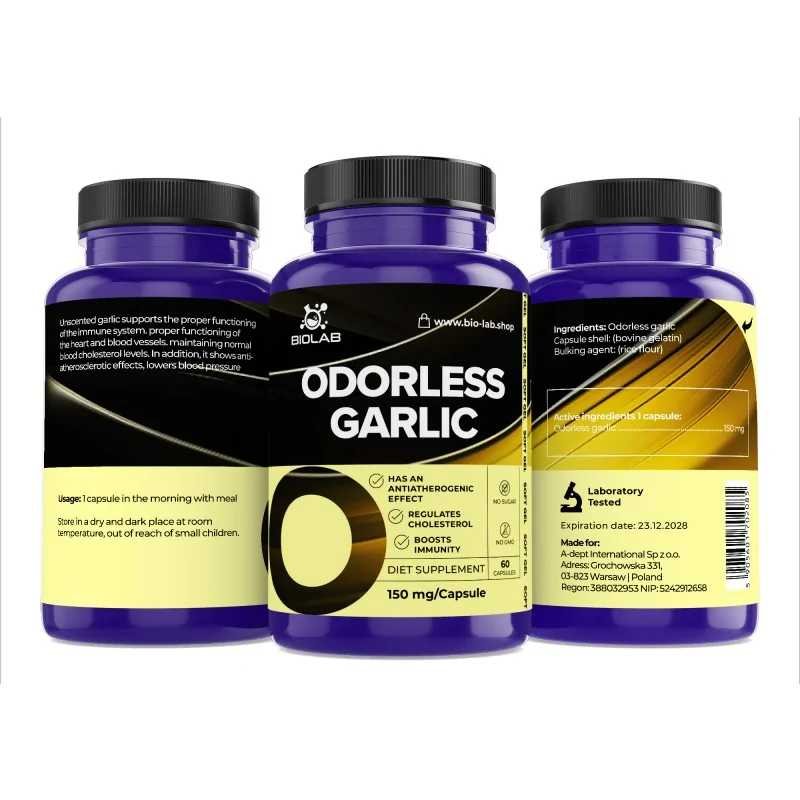 Odorless garlic 150 mg, 60 caps