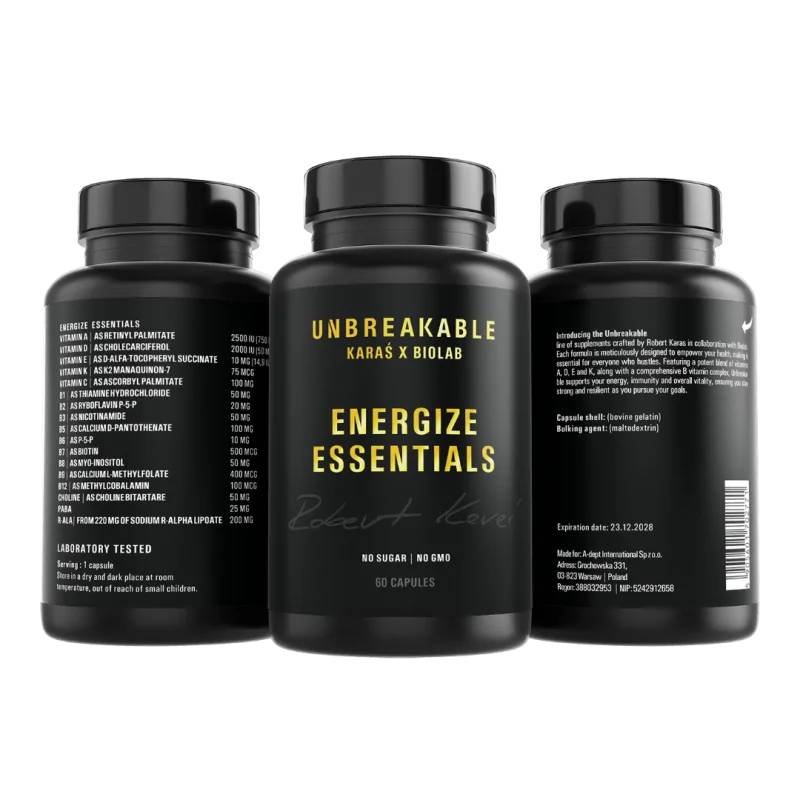 Energize Essentials, UNBREAKABLE Karaś x Biolab, 60 caps
