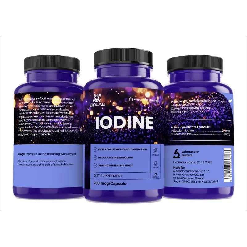 Iodine 200 mcg, 60 caps