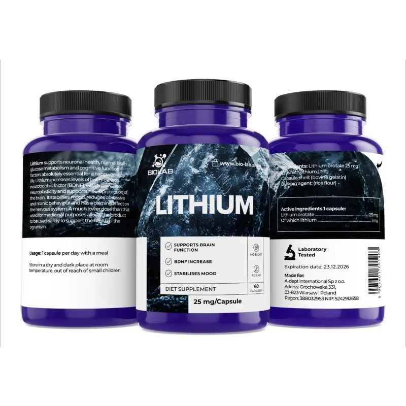 Lithium 25 mg, 60 caps