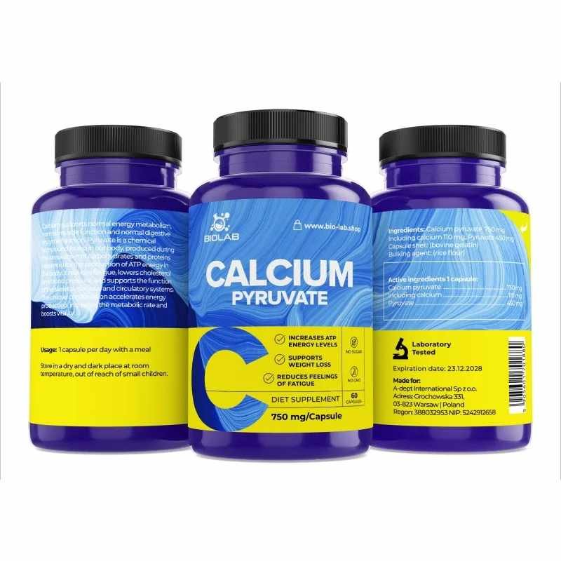 Calcium pyruvate 750 mg, 60 caps