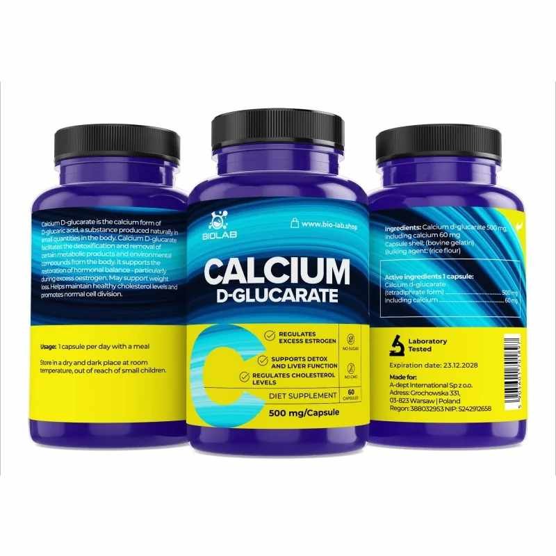 Calcium D-glucarate 500 mg, 60 caps