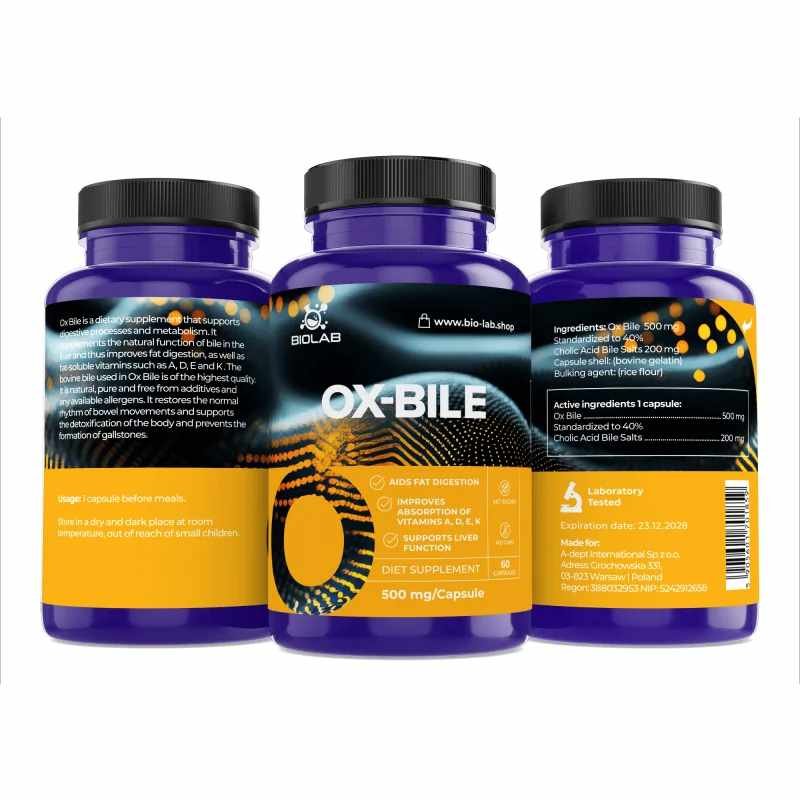 Ox bile 500 mg, 60 caps