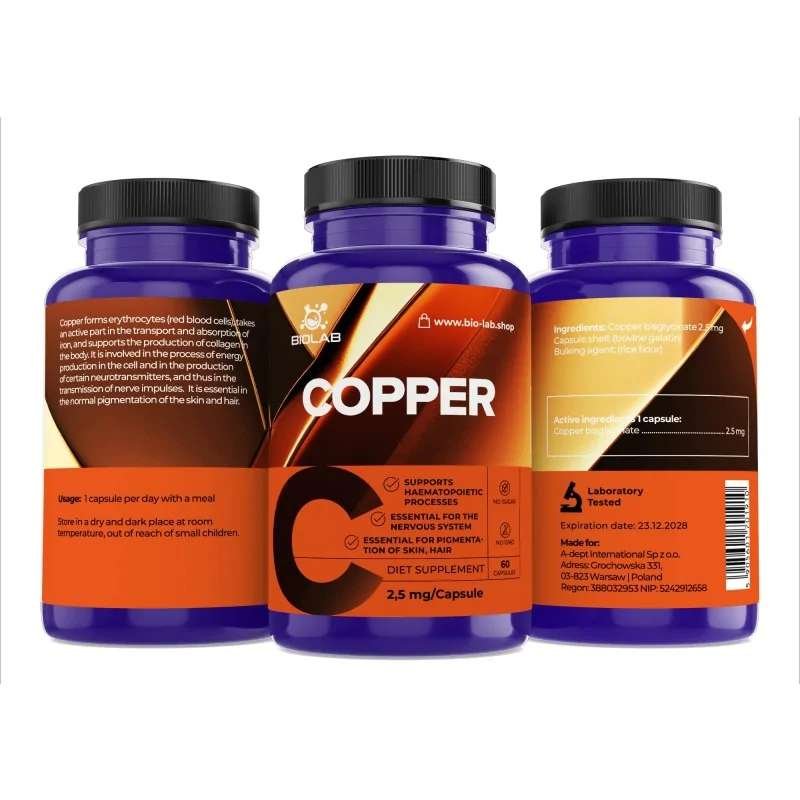 Copper 2.5 mg, 60 caps