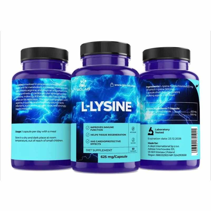L-lysine 625 mg, 60 caps