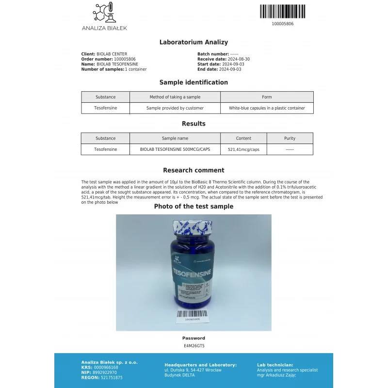 Tesofensine 500 mcg, 30 caps - Image 2
