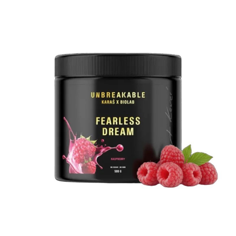 Fearless Dream, UNBREAKABLE Karaś x Biolab, raspberry flavour, 500g