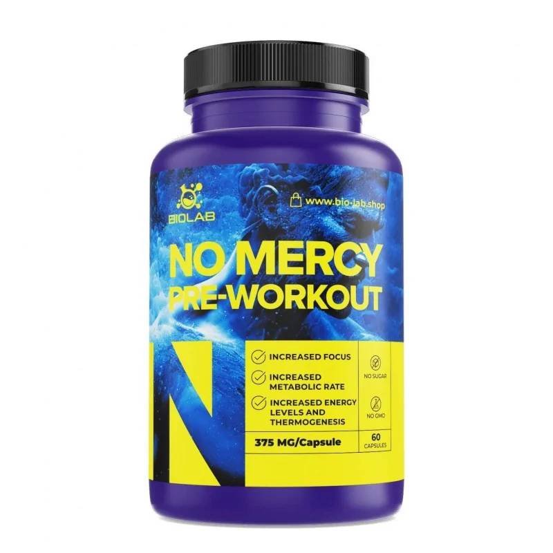 No Mercy Pre-Workout mix 375 mg, 60 caps