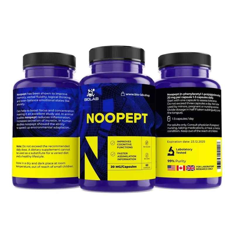 Noopept 20 mg, 60 caps