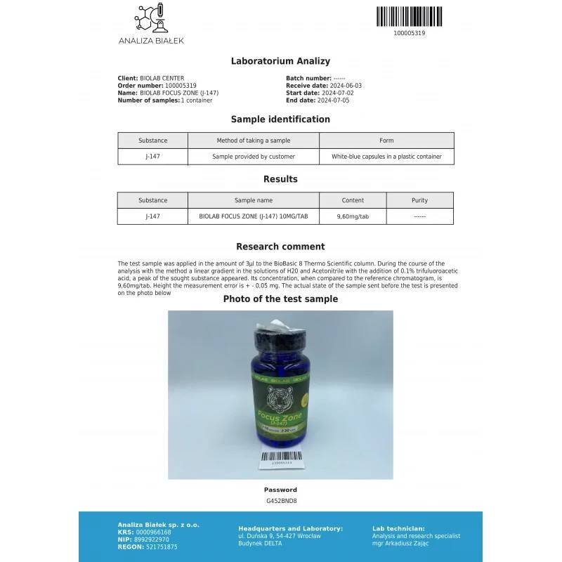 Focus Zone ( J-147 ) 10 mg, 60 caps - Image 2