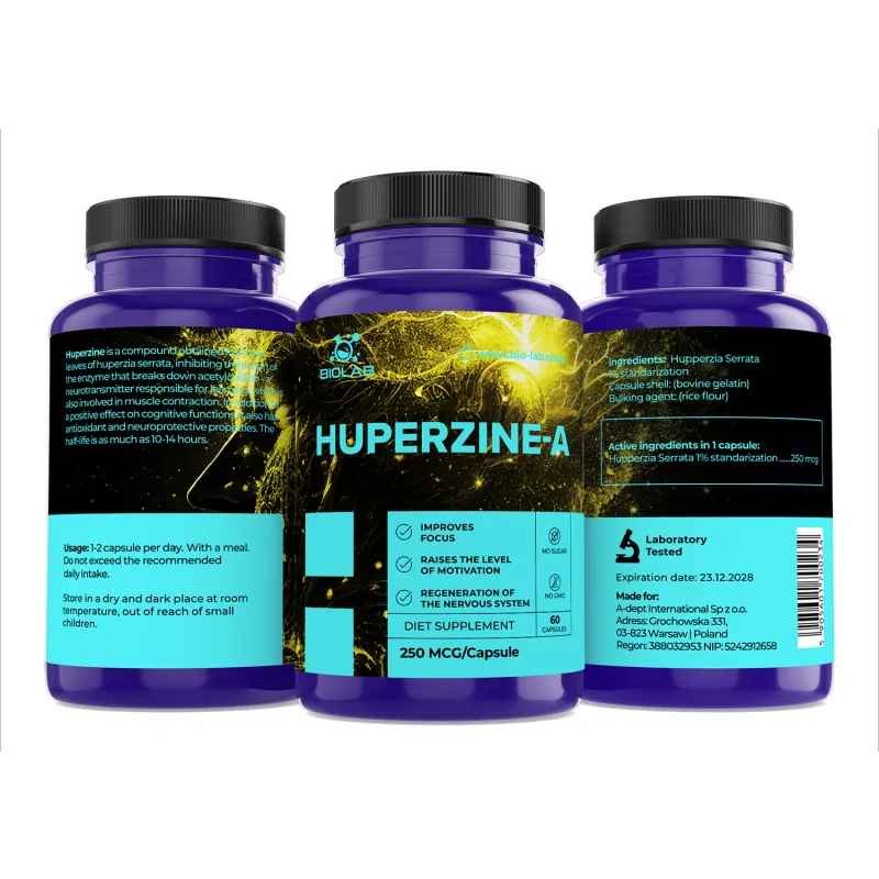 Huperzine A, 1% standardization 250 mg, 60 caps