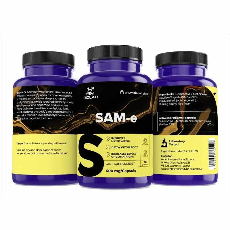 SAM-e 400 mg, 60 caps