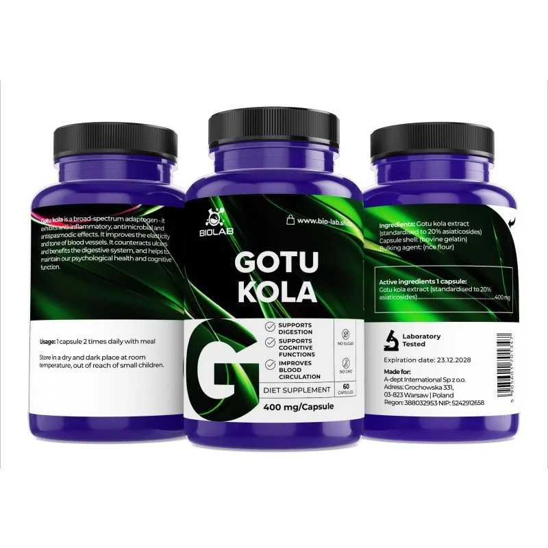 Gotu kola 400 mg, 60 caps