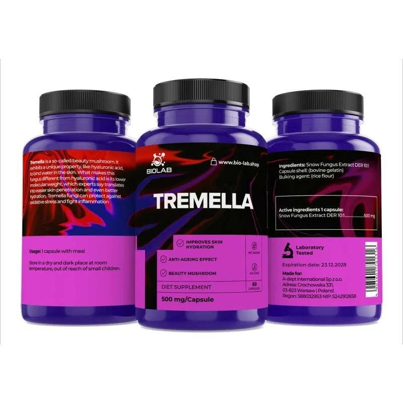 Tremella, 10:1 extract 500 mg, 60 caps
