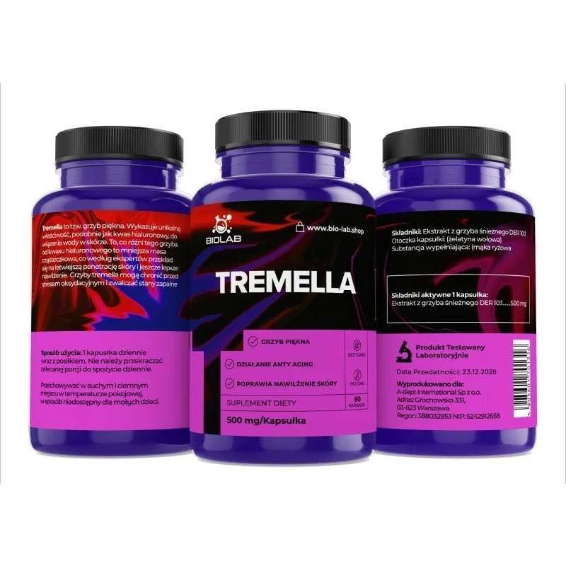 Tremella, 10:1 extract 500 mg, 60 caps - Image 2