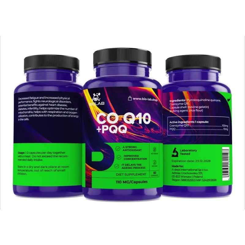 Coenzyme Q10 + PQQ 110 mg, 60 caps