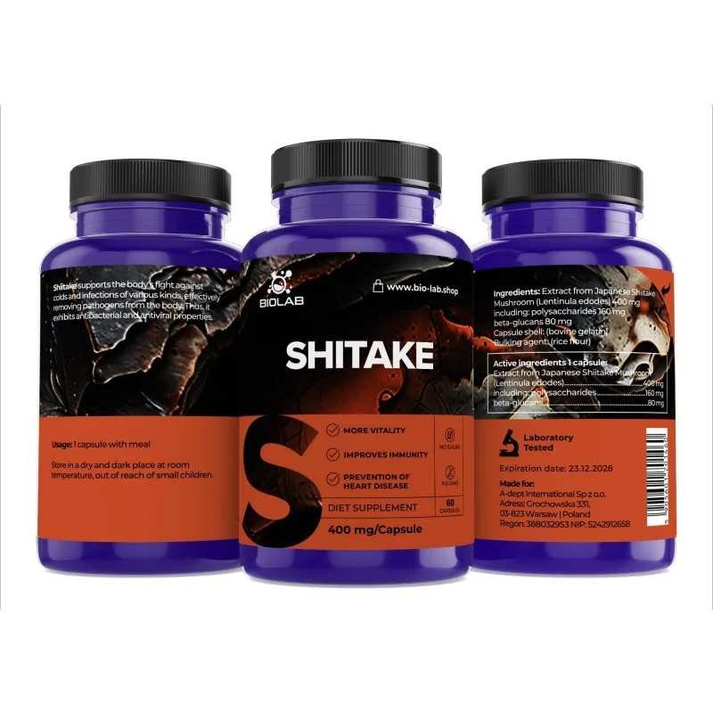 Shiitake 400 mg, 60 caps
