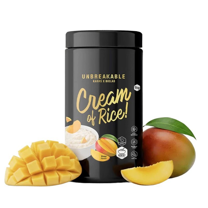 Cream of Rice, UNBREAKABLE Karaś x Biolab, nutritious rice meal with mango flavour, 1 kg