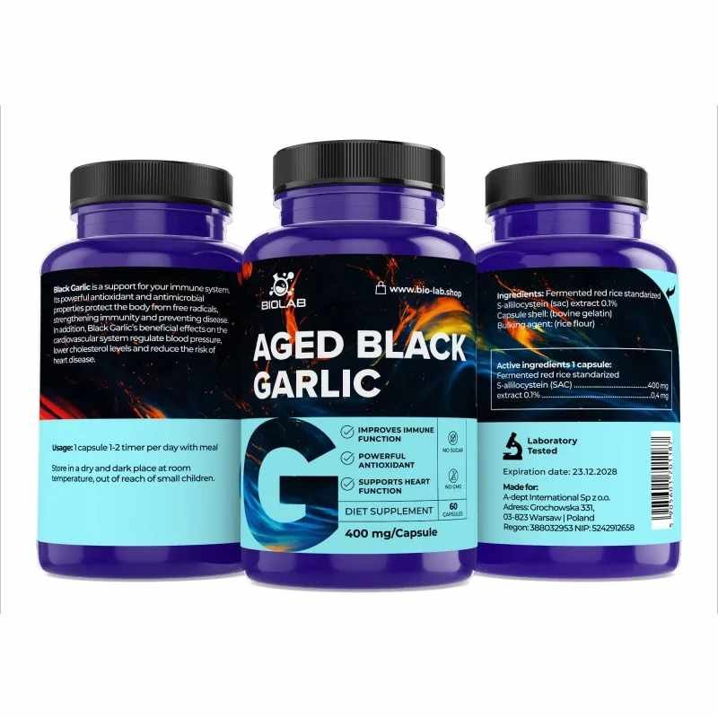 Aged black garlic 400 mg, 60 caps