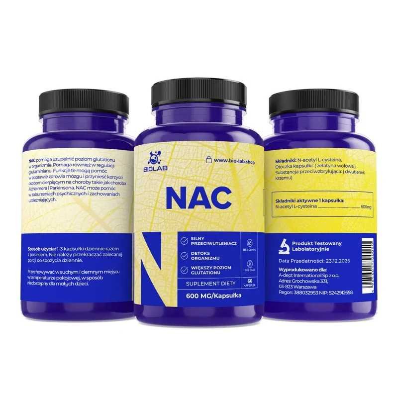 NAC 600 mg, 60 caps - Image 2