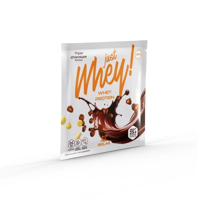 Just Whey! whey protein powder WPC premium Nutri Whey™, sachet 35g