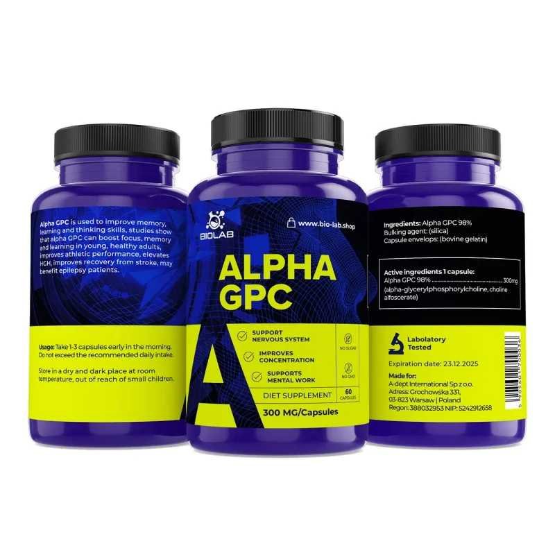 Alpha GPC 300 mg, 60 caps