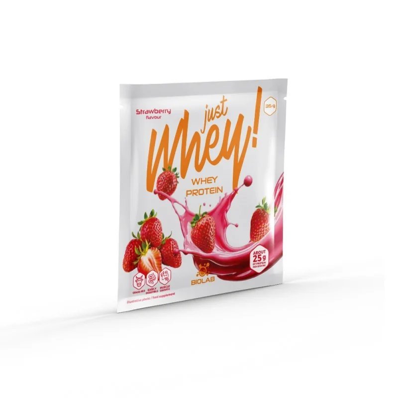 Just Whey! whey protein powder WPC premium Nutri Whey™, sachet 35g