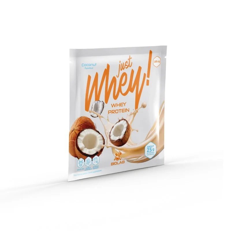 Just Whey! whey protein powder WPC premium Nutri Whey™, sachet 35g