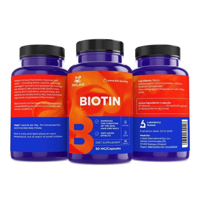 Biotin 50 mg, 60 caps