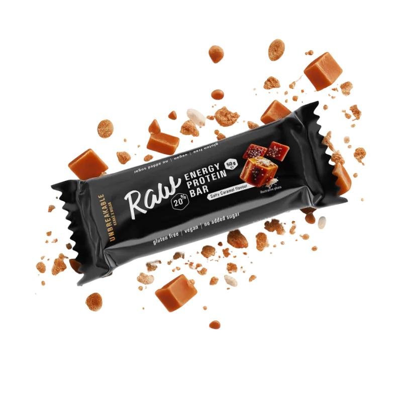 RAW Energy 20% Protein Bar, UNBREAKABLE Karaś x Biolab, salty caramel, 50g