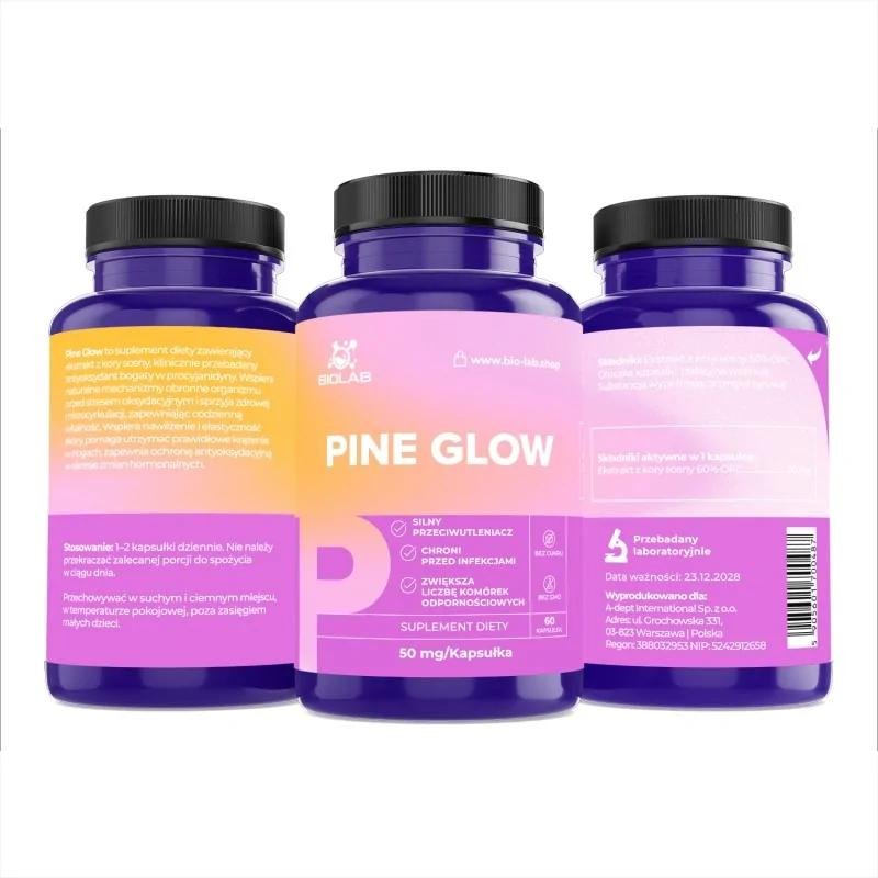 Pine Glow, pine bark extract 60% OPC 50 mg, 60 caps - Image 2
