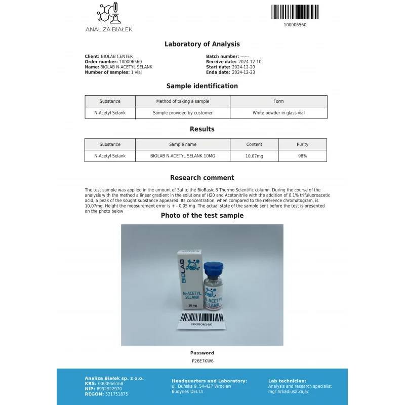 N-acetyl selank spray 10 mg - Image 2