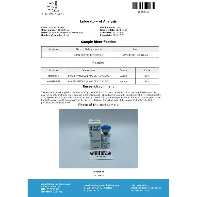 Ipamorelin + MOD GRF 1-29 mix 3/3 mg - Image 2