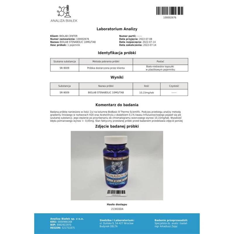 Stenabolic 10 mg, 60 caps - Image 2