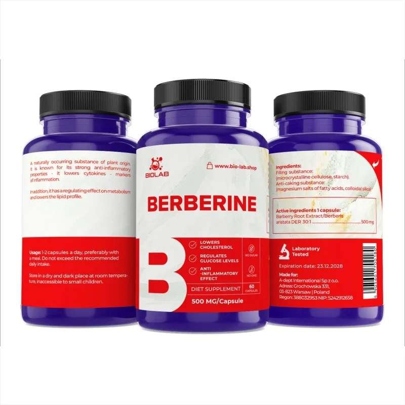 Berberine 500 mg, 60 tablets