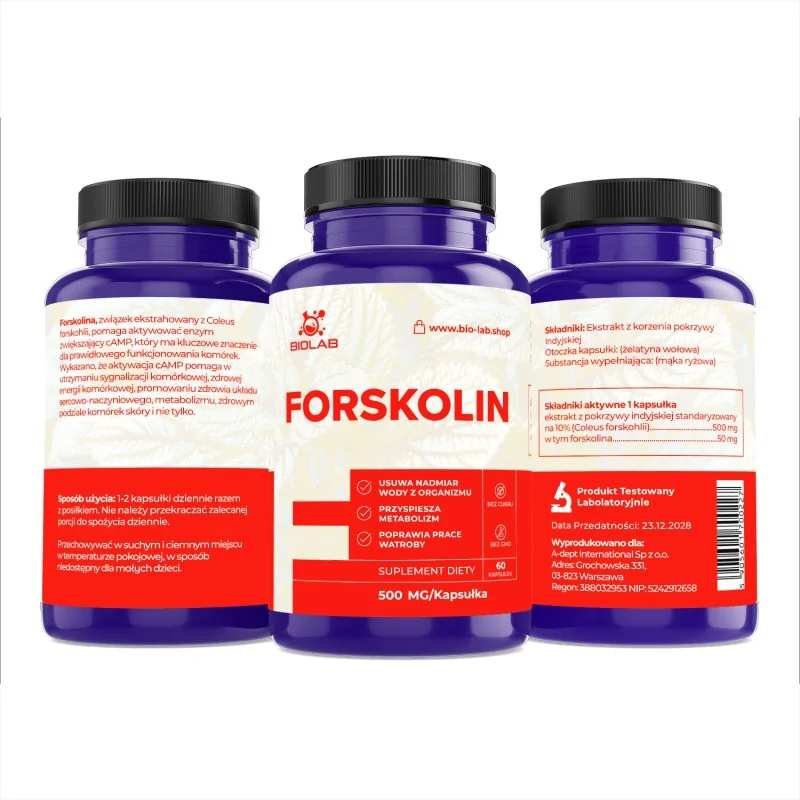 Forskolin, 10% standardized extract 500 mg, 60 caps - Image 2