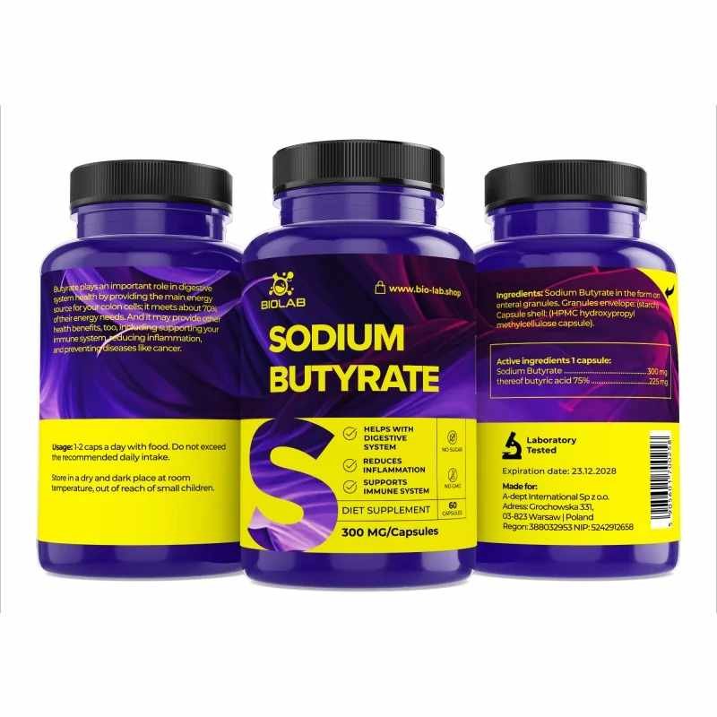 Sodium butyrate 300 mg, 60 caps