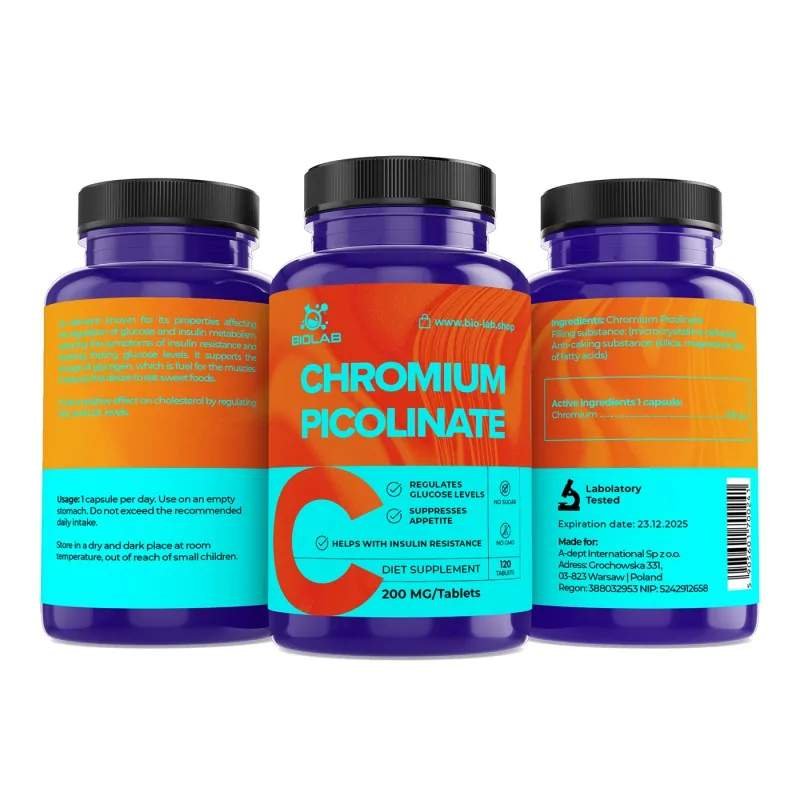 Chromium picolinate 200 mg, 60 tablets