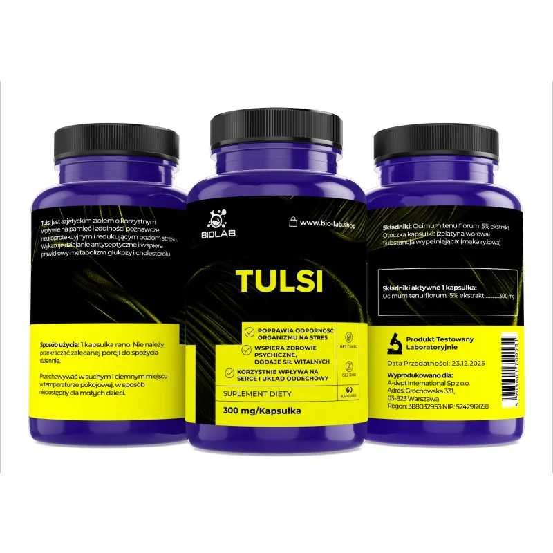 Tulsi 300 mg, 60 caps - Image 2