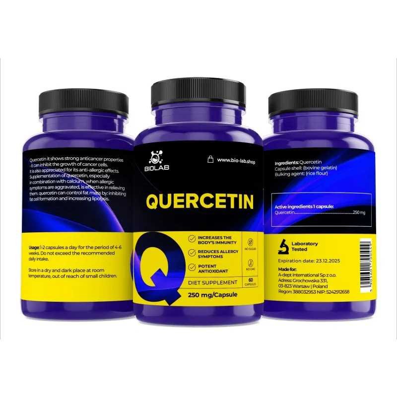 Quercetin 250 mg, 60 caps
